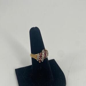 Vintage pave 14 K gold plated Ring Size 7
